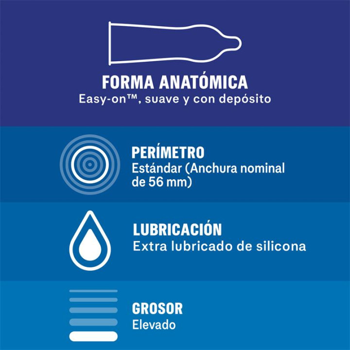 Preservativos Extra Seguro 12 ud de Durex | VibraZon
