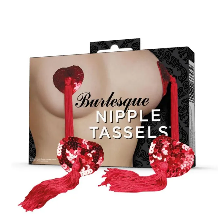 Pezoneras Rojo con Lentejuelas Burlesque de Spencer & Fleetwood