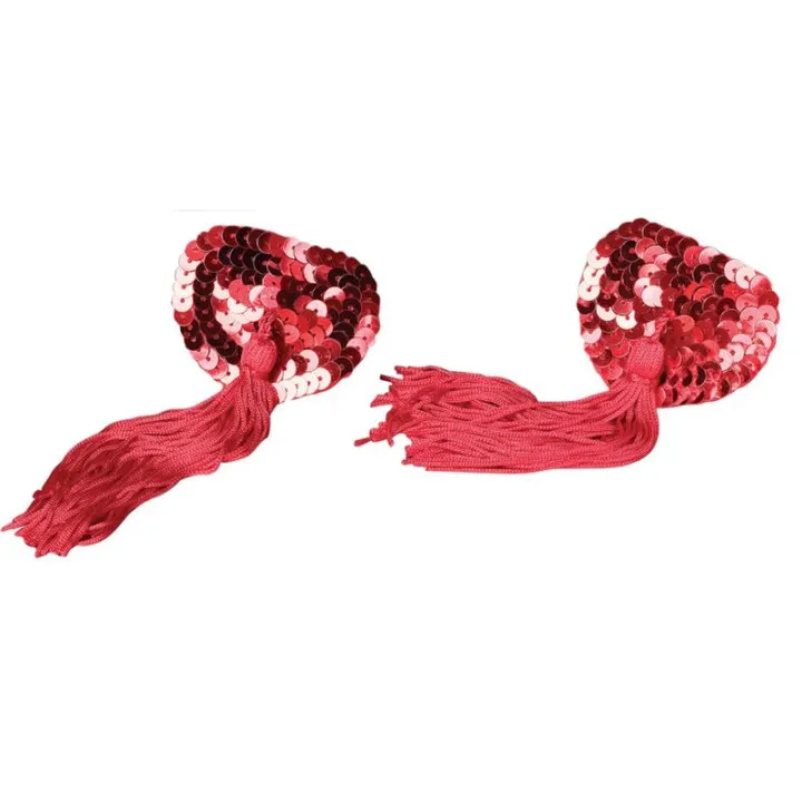 Pezoneras Rojo con Lentejuelas Burlesque de Spencer & Fleetwood