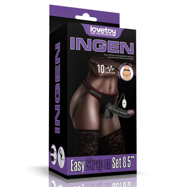 Arnés Ajustable con Dildo 8.5 10 Funciones de Lovetoy