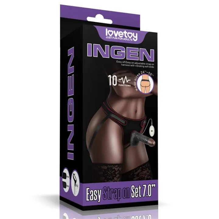 Arnés Ajustable con Dildo 10 Funciones 7.0 de Lovetoy