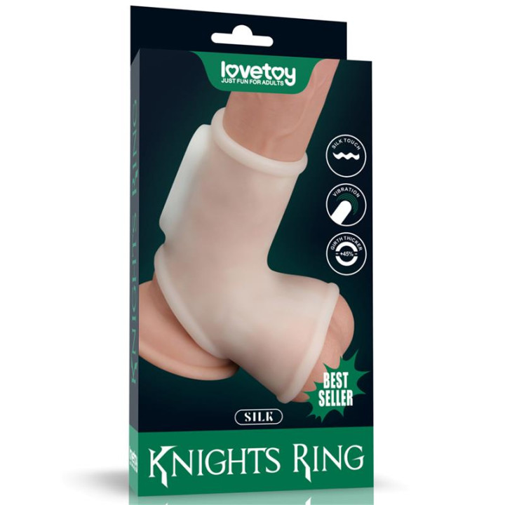 Funda Pene y Testículos con Vibración Silk Knights de Lovetoy | VibraZon