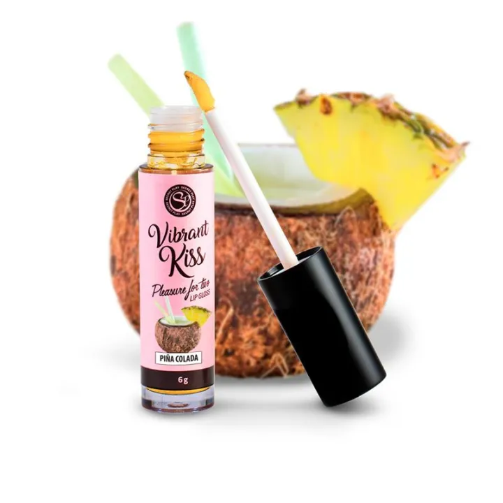 Lip Gloss Vibrant Kiss Sabor Piña Colada de Secret Play