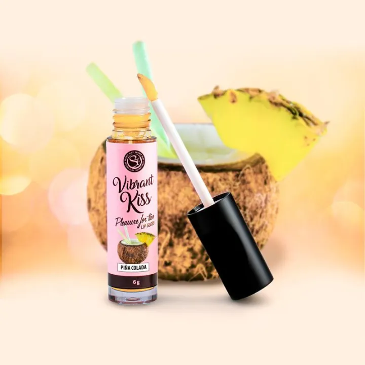 Lip Gloss Vibrant Kiss Sabor Piña Colada de Secret Play