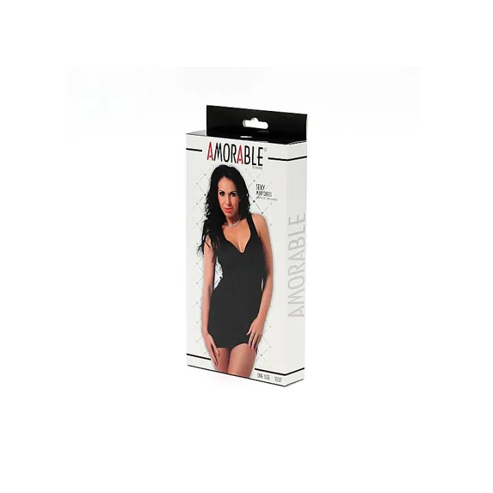 Vestido Sexy Negro Talla Única de Amorable