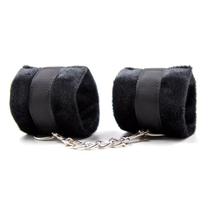 Esposas de Tela con Velcro para Muñecas con Pelo Largo Negro de Intoyou Bdsm Line | VibraZon