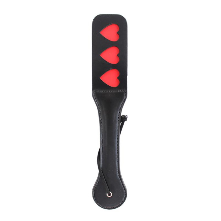 Pala Cuero Vegano con Corazones 32 cm de Latetobed Bdsm Line | VibraZon