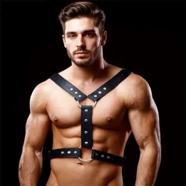 Fabrio Arnés Masculino para Bondage Cuero Vegano de Intoyou Bdsm Line