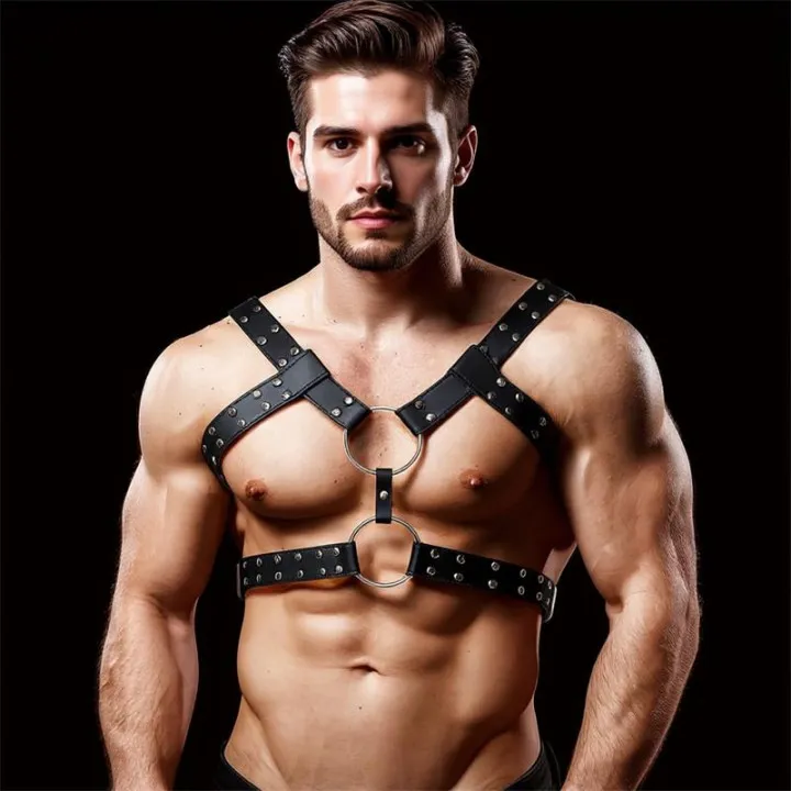 Aurum Arnés Masculino para Bondage Cuero Vegano de Intoyou Bdsm Line