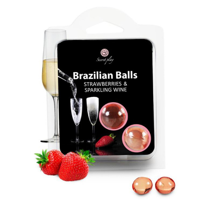 Secret Play Set 2 Brazilian Balls Aroma Fresas Cava | VibraZon