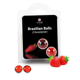 Secret Play Set 2 Brazilian Balls Aroma Fresa | VibraZon
