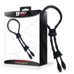 Lasso Anillo para el Pene Silicona Ajustable de Beast Rings | VibraZon