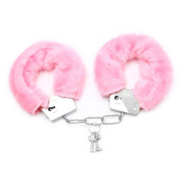 Esposas de Metal para Muñecas con Pelo Rosa de Intoyou Bdsm Line | VibraZon