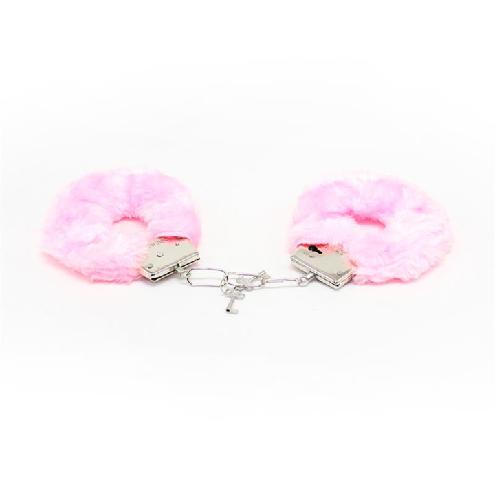 Esposas de Metal para Muñecas con Pelo Rosa de Intoyou Bdsm Line | VibraZon