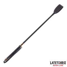 Fusta Clásica Negro y Dorado 55 cm de Latetobed Bdsm Line | VibraZon