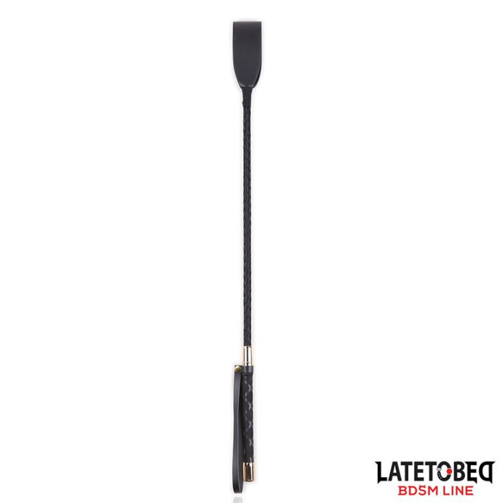 Fusta Clásica Negro y Dorado 55 cm de Latetobed Bdsm Line | VibraZon