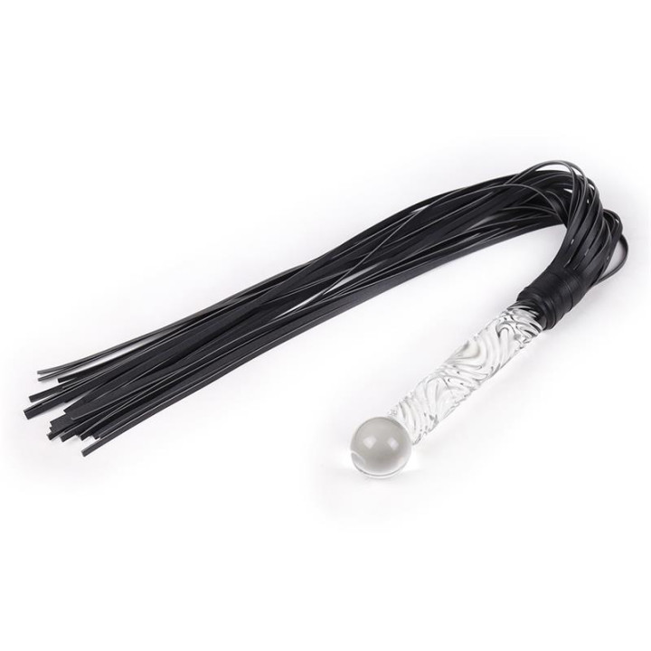Flogger con Mango de Cristal 70 cm de Latetobed Bdsm Line | VibraZon