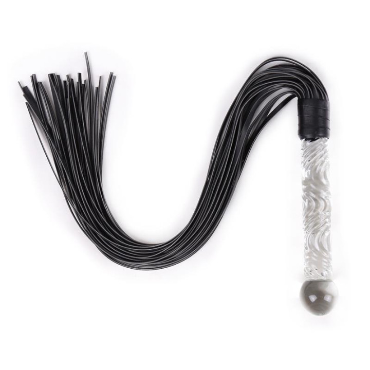 Flogger con Mango de Cristal 70 cm de Latetobed Bdsm Line | VibraZon