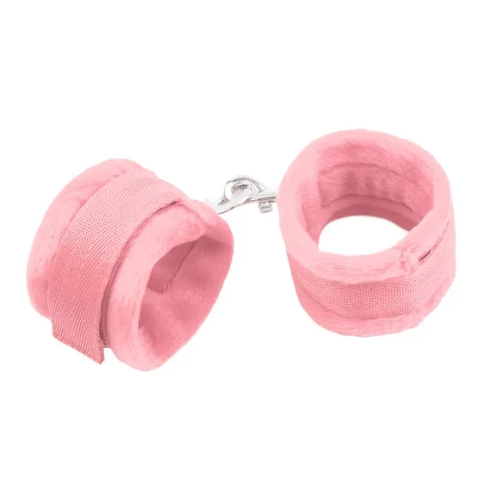 Esposas de Tela con Velcro para Muñecas con Pelo Largo Rosa de Intoyou Bdsm Line