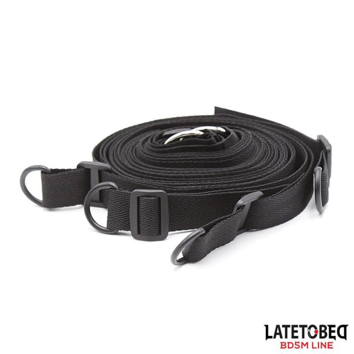 Restricciones para la Cama con Antifaz Esposas Ajustables y Desmontables de Latetobed Bdsm Line | VibraZon