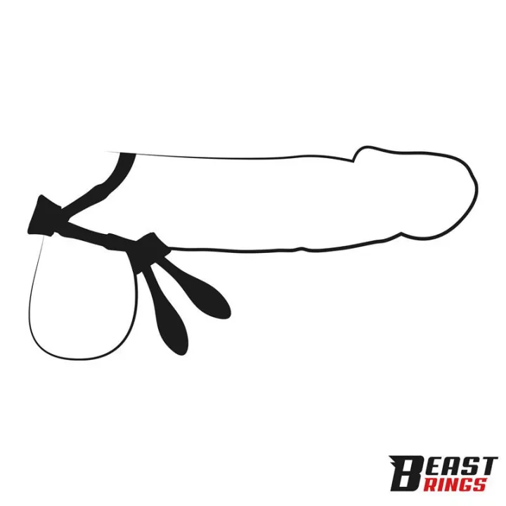 Lasso Anillo para el Pene Silicona Ajustable de Beast Rings