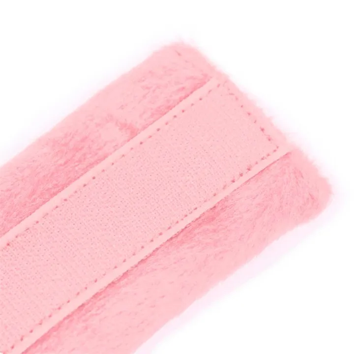 Esposas de Tela con Velcro para Muñecas con Pelo Largo Rosa de Intoyou Bdsm Line