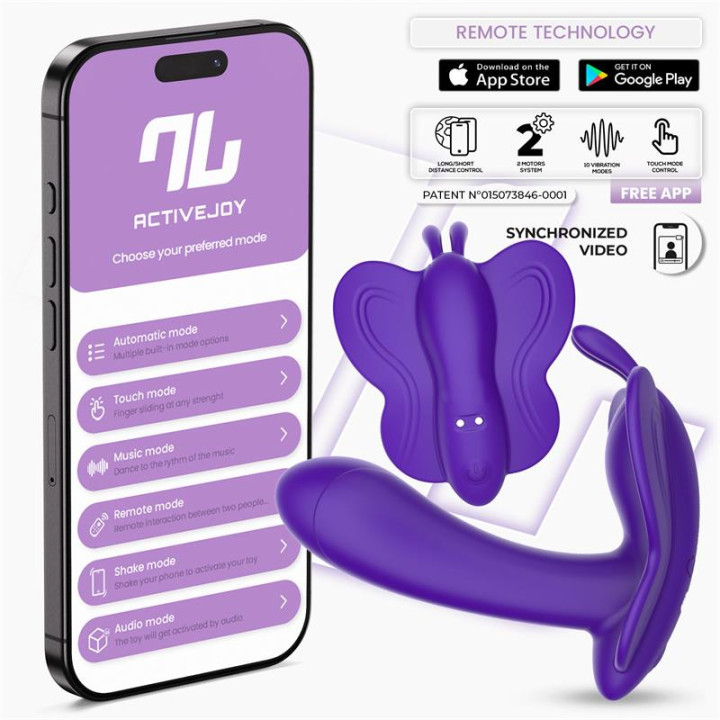 Wingy Estimulador Mariposa con APP Púrpura de Intoyou App Series | VibraZon