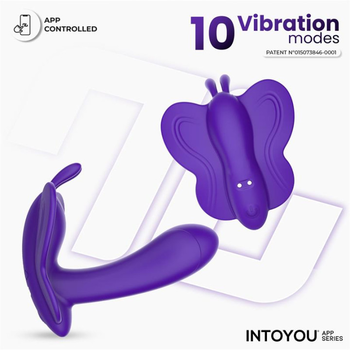 Wingy Estimulador Mariposa con APP Púrpura de Intoyou App Series | VibraZon