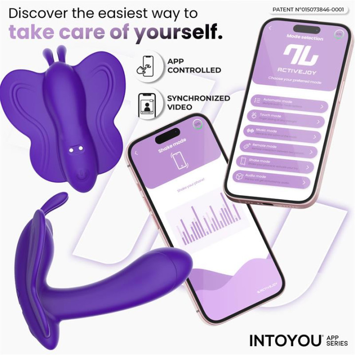 Wingy Estimulador Mariposa con APP Púrpura de Intoyou App Series | VibraZon