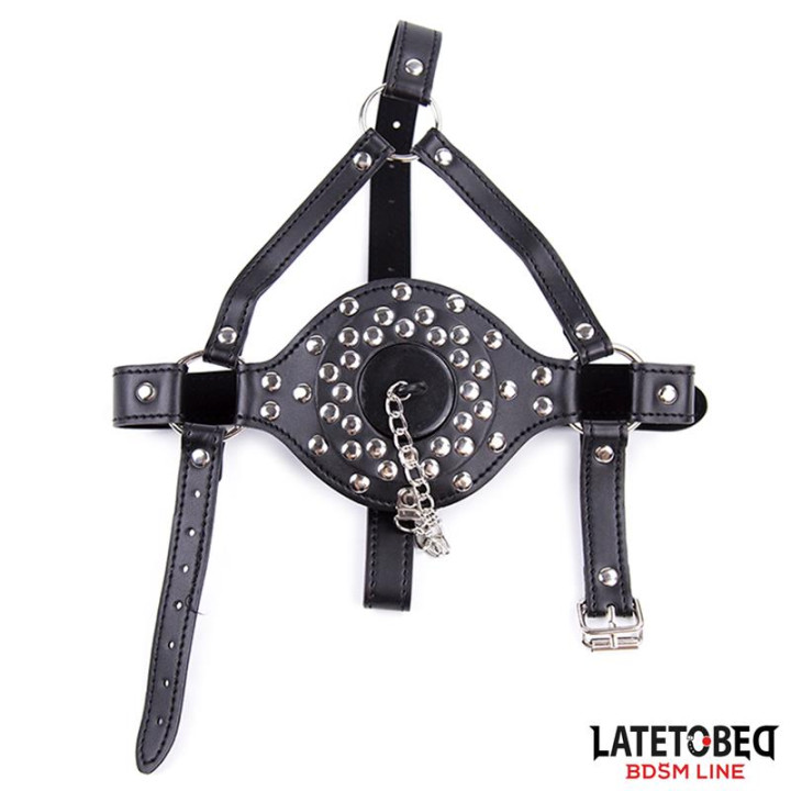 Arnés Facial con Accesorio Desmontable Toilet Lid Ajustable de Latetobed Bdsm Line | VibraZon