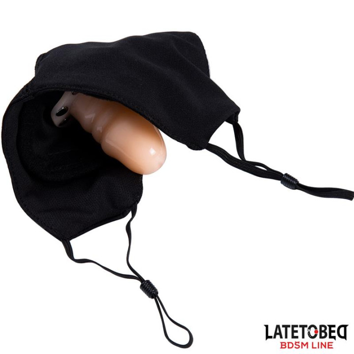 Mascarilla con Accesorio de Dildo 6 cm Desmontable de Latetobed Bdsm Line | VibraZon