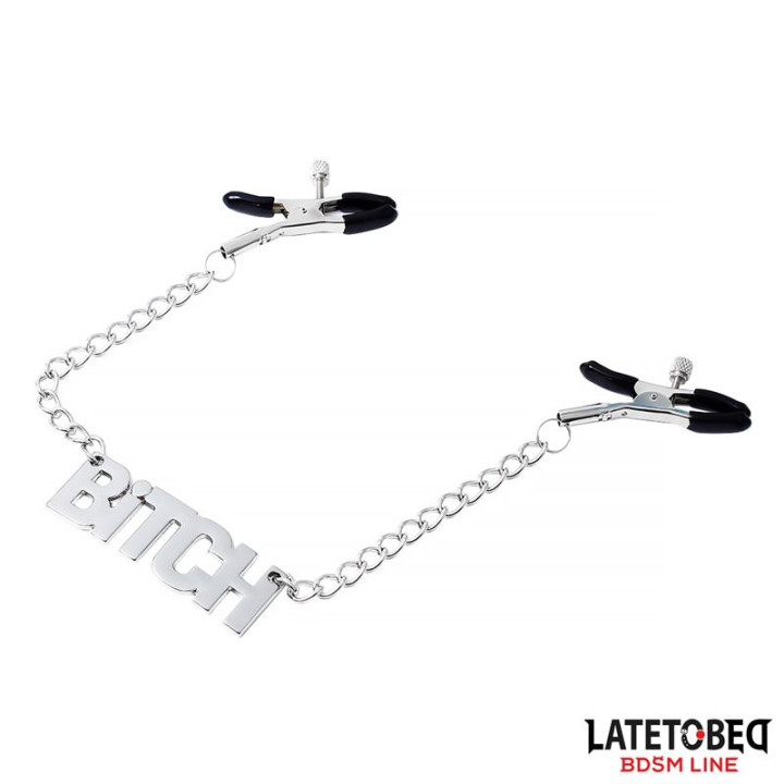 Pinzas para Pezones con Cadena - Bitch de Latetobed Bdsm Line | VibraZon