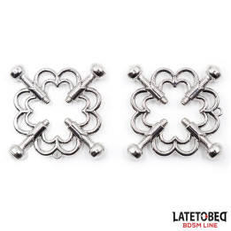 Pinzas de Metal para Pezones Ajustables de Latetobed Bdsm Line | VibraZon