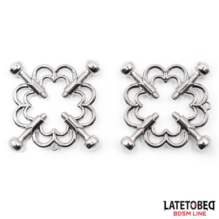 Pinzas de Metal para Pezones Ajustables de Latetobed Bdsm Line | VibraZon