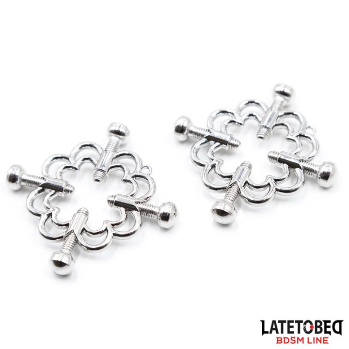 Pinzas de Metal para Pezones Ajustables de Latetobed Bdsm Line | VibraZon