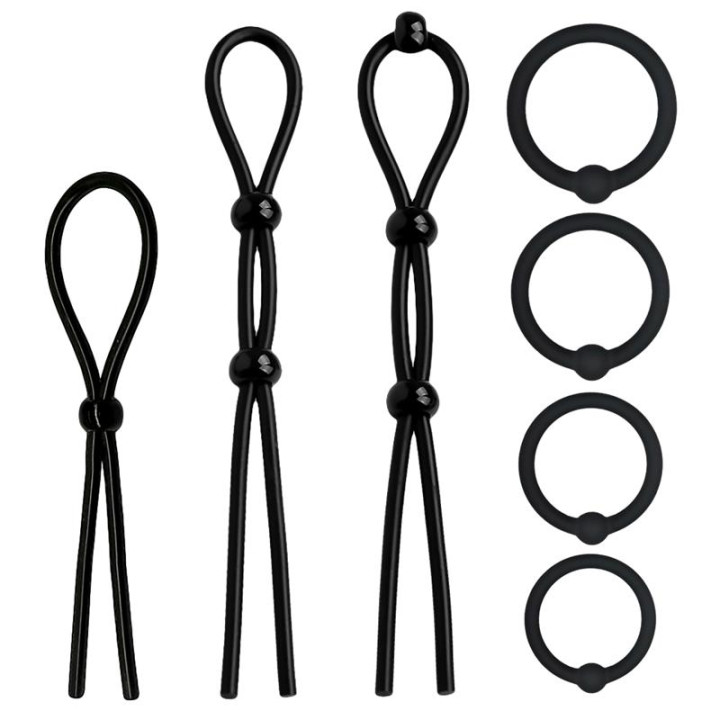 Set de 7 Anillos para el Pene Silicona Sólida de Beast Rings | VibraZon