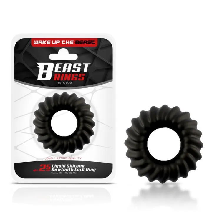 Anillo para el Pene Sawtooth Silicona Líquida 25 mm de Beast Rings