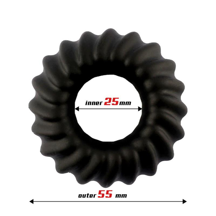 Anillo para el Pene Sawtooth Silicona Líquida 25 mm de Beast Rings | VibraZon