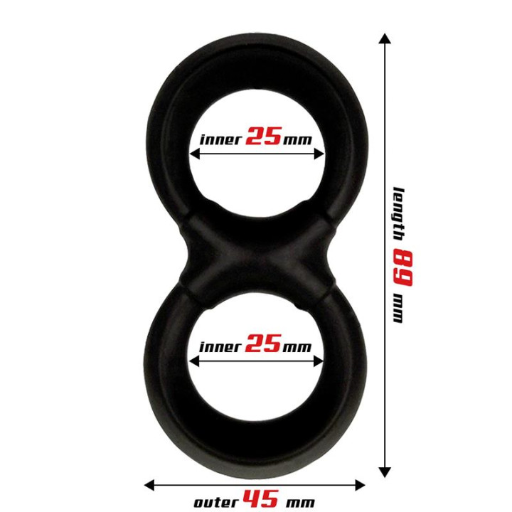 Anillo Pene y Testículos Silicona Líquida 25 mm de Beast Rings | VibraZon
