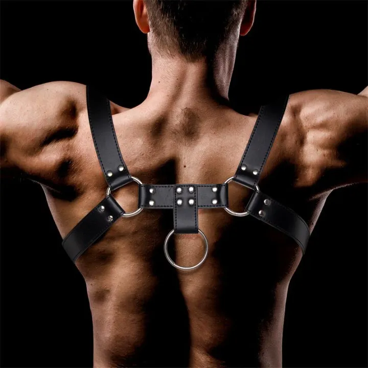 Domine Arnés Masculino para Bondage Cuero Vegano de Intoyou Bdsm Line