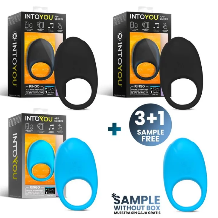Pack 3+1 Ringo Ringo Anillo Vibrador con APP de Intoyou App Series