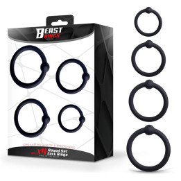 Set de 4 Anillos para el Pene Silicona de Beast Rings | VibraZon