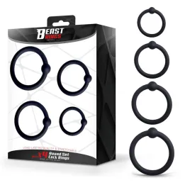 Set de 4 Anillos para el Pene Silicona de Beast Rings