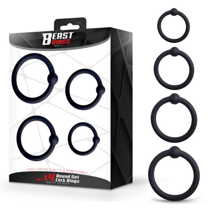 Set de 4 Anillos para el Pene Silicona de Beast Rings | VibraZon
