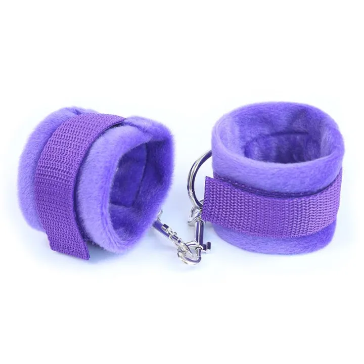 Esposas de Tela con Velcro para Muñecas con Pelo Largo Púpura de Intoyou Bdsm Line
