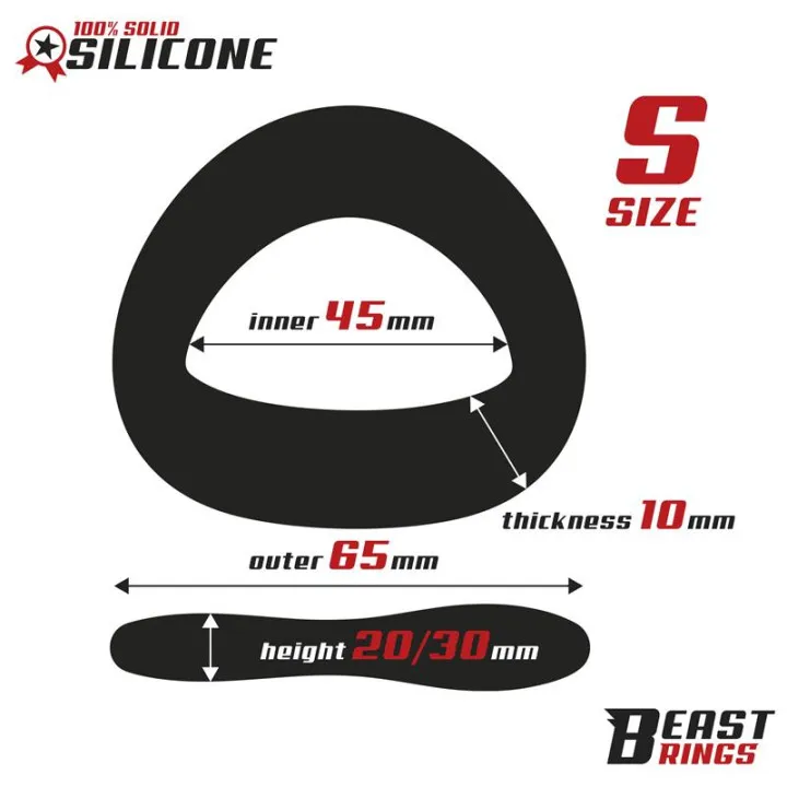 Anillo Silicona Solida 45 mm Talla S de Beast Rings