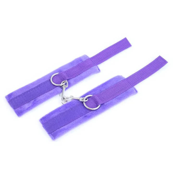 Esposas de Tela con Velcro para Muñecas con Pelo Largo Púpura de Intoyou Bdsm Line