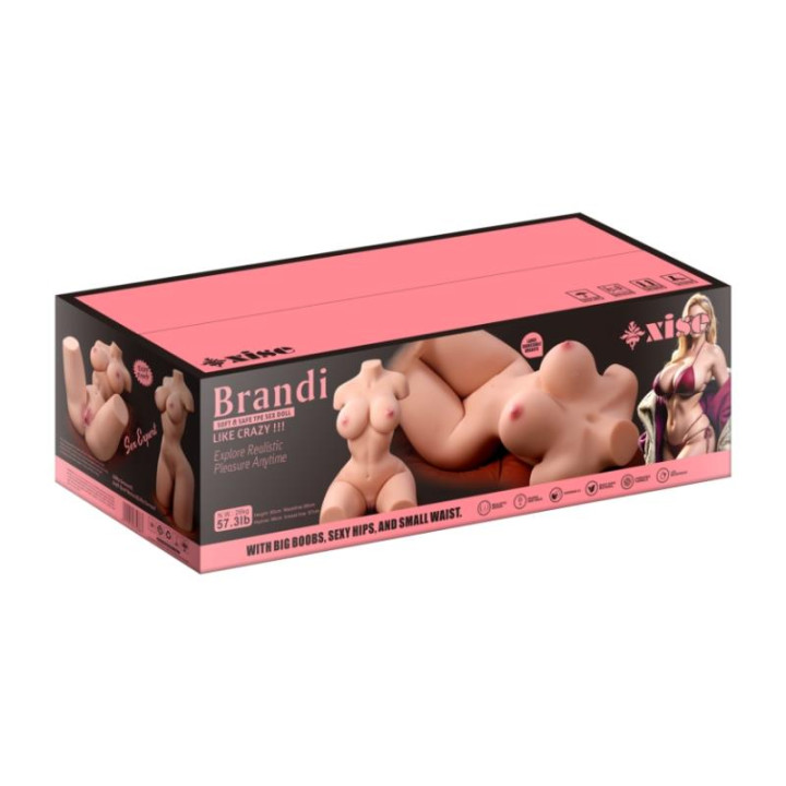 Brandi Torso Realista Esqueleto Interno 26 kg de Xise | VibraZon