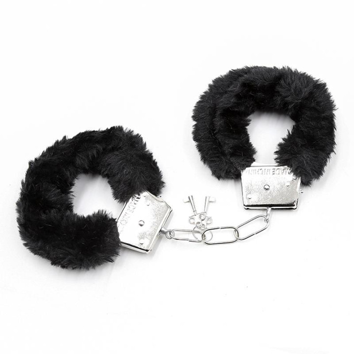 Esposas de Metal para Muñecas con Pelo Negro de Intoyou Bdsm Line | VibraZon
