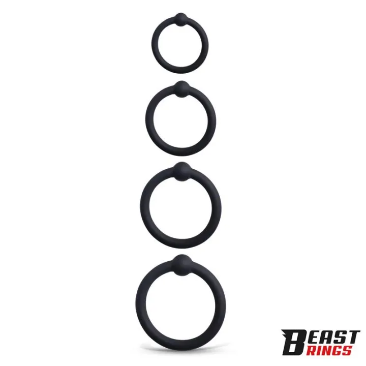 Set de 4 Anillos para el Pene Silicona de Beast Rings